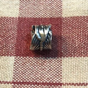 Pandora silver feather charm